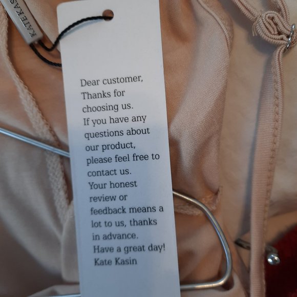 NWT Kate Kasin nude full length cami slip, size small - Picture 5 of 7